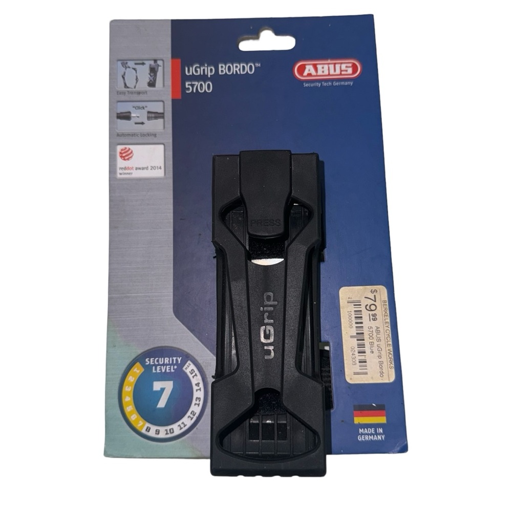 ABUS Bordo uGrip 5700 Black 80cm Folding Lock for Bicycle